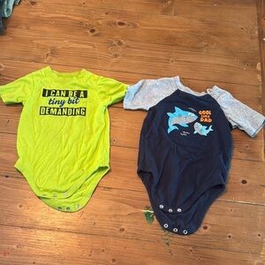 Garanimals 24 months boys onesies green and blue